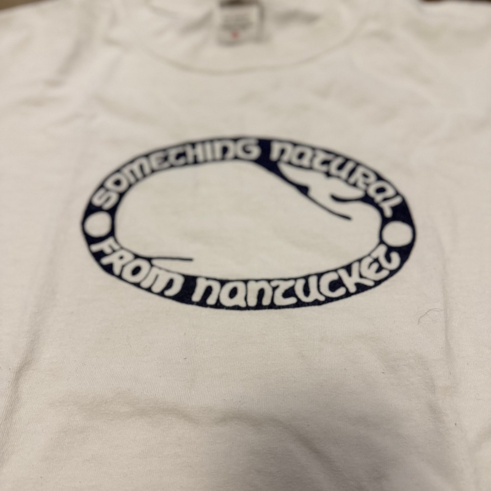 Anvil Something Natural Nantucket T-Shirt Mens Small White - Picture 3 of 13